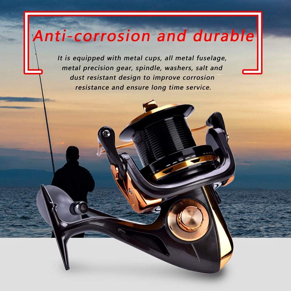 1 Pc Moulinet De Pêche, 12 + 1BB Métallique Casting Mer Moulinet De Pêche À Haute Vitesse Spinning Reel Fishing Tackle Accessoires
