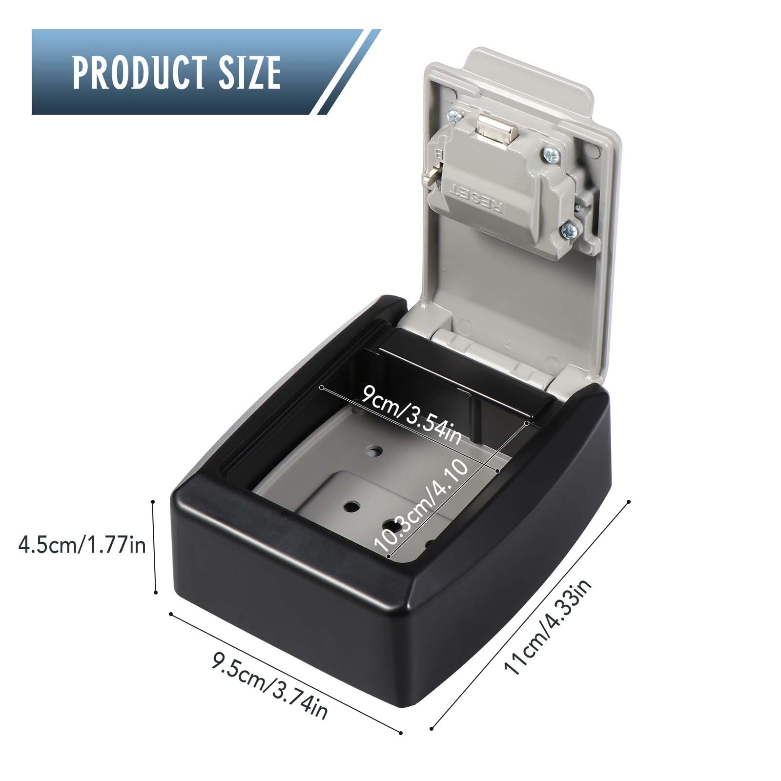Vinabo Caja para Llaves, Caja de Seguridad para Llaves Exteriores con CóDigo de 4 DíGitos, C aja Seguridad Llaves de Pared Resistente al Agua y al óXido para Tarjetas (Gris)