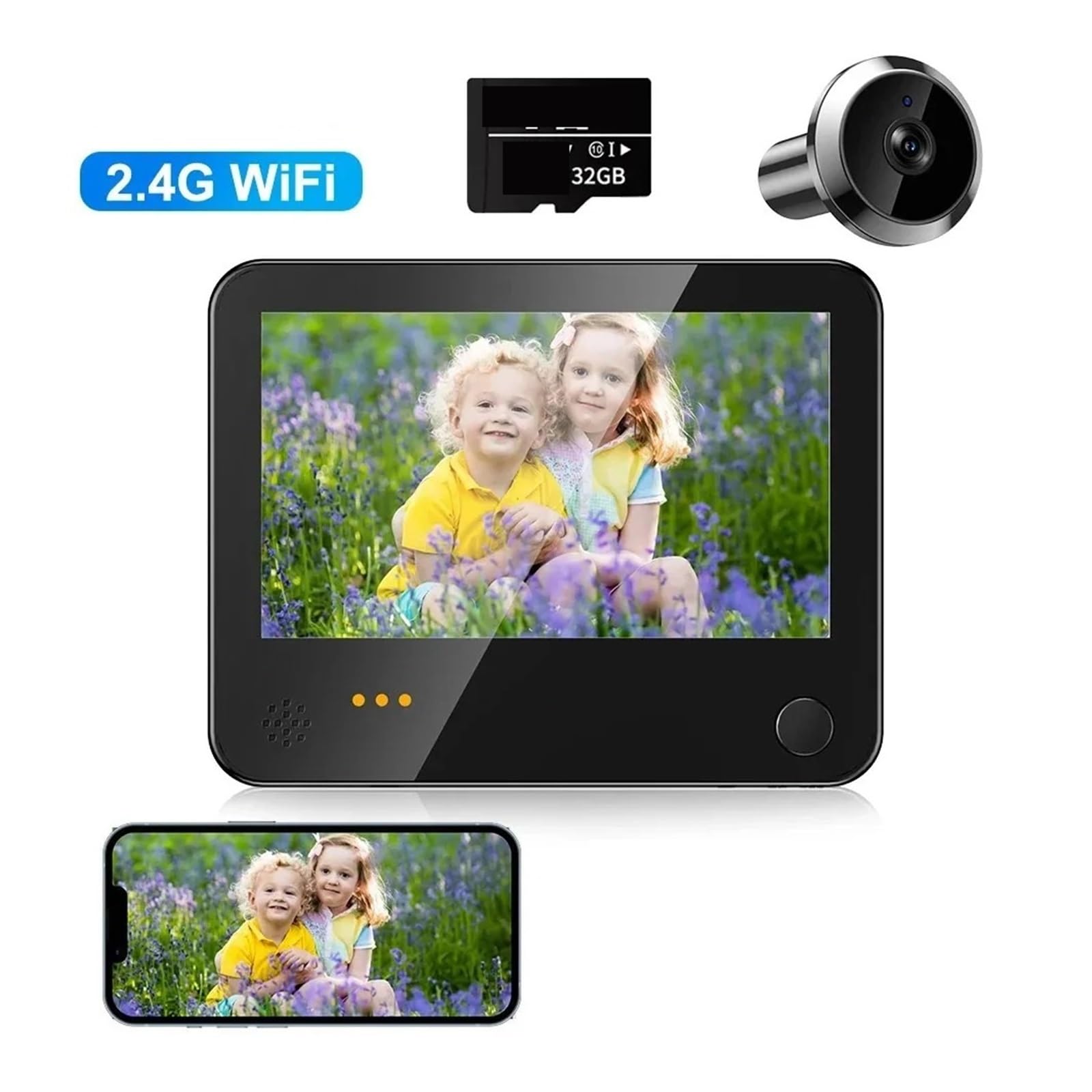 Caméra de Sonnette vidéo Radar Judas sans Fil WiFi
