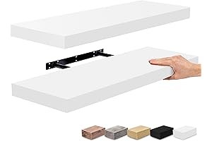 Sorbus Floating Shelves, 24 x 9 Inch Wall Mounted Floating Shelves