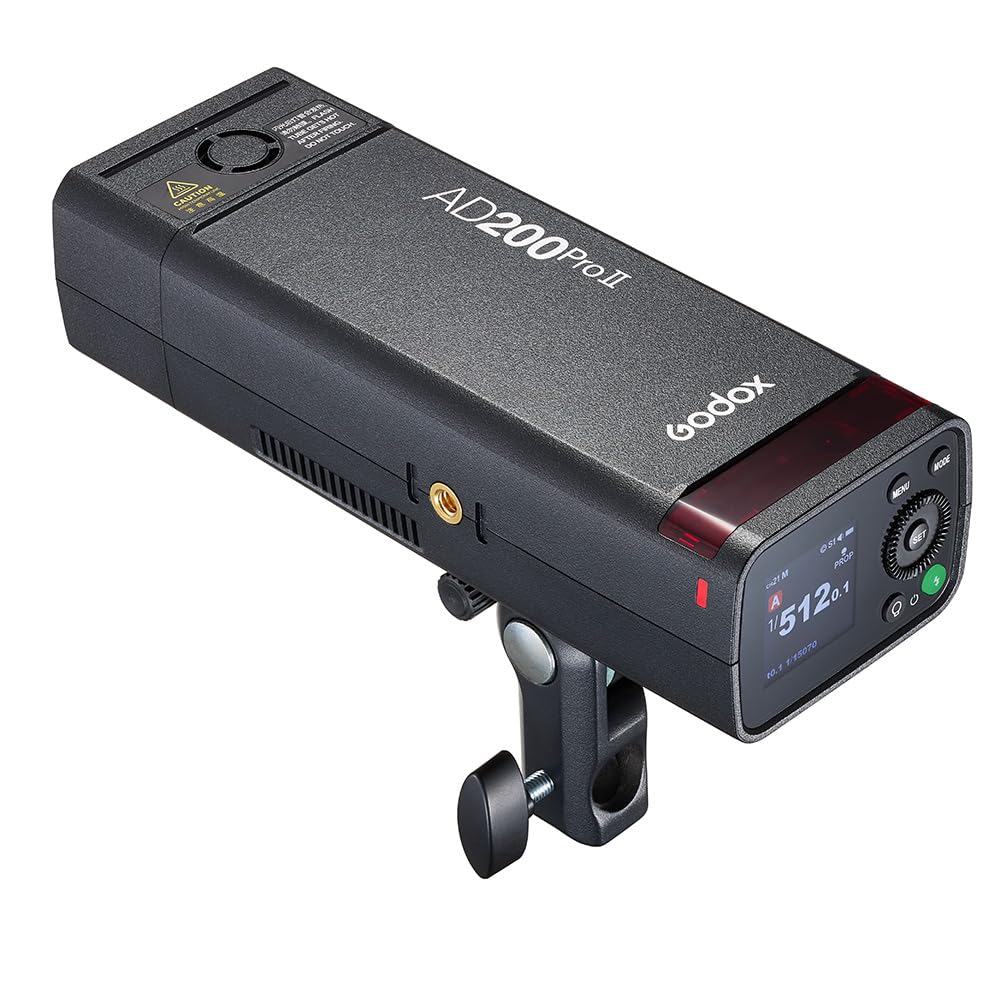 Godox AD200Pro II 200Ws Flash - HSS 1/8000s, 2.4G Wireless X-System, 0.01-1.8s Recycling, 2980mAh Batteria, TTL Compatibile con Canon/Nikon/Sony, aggiornamento da AD200Pro