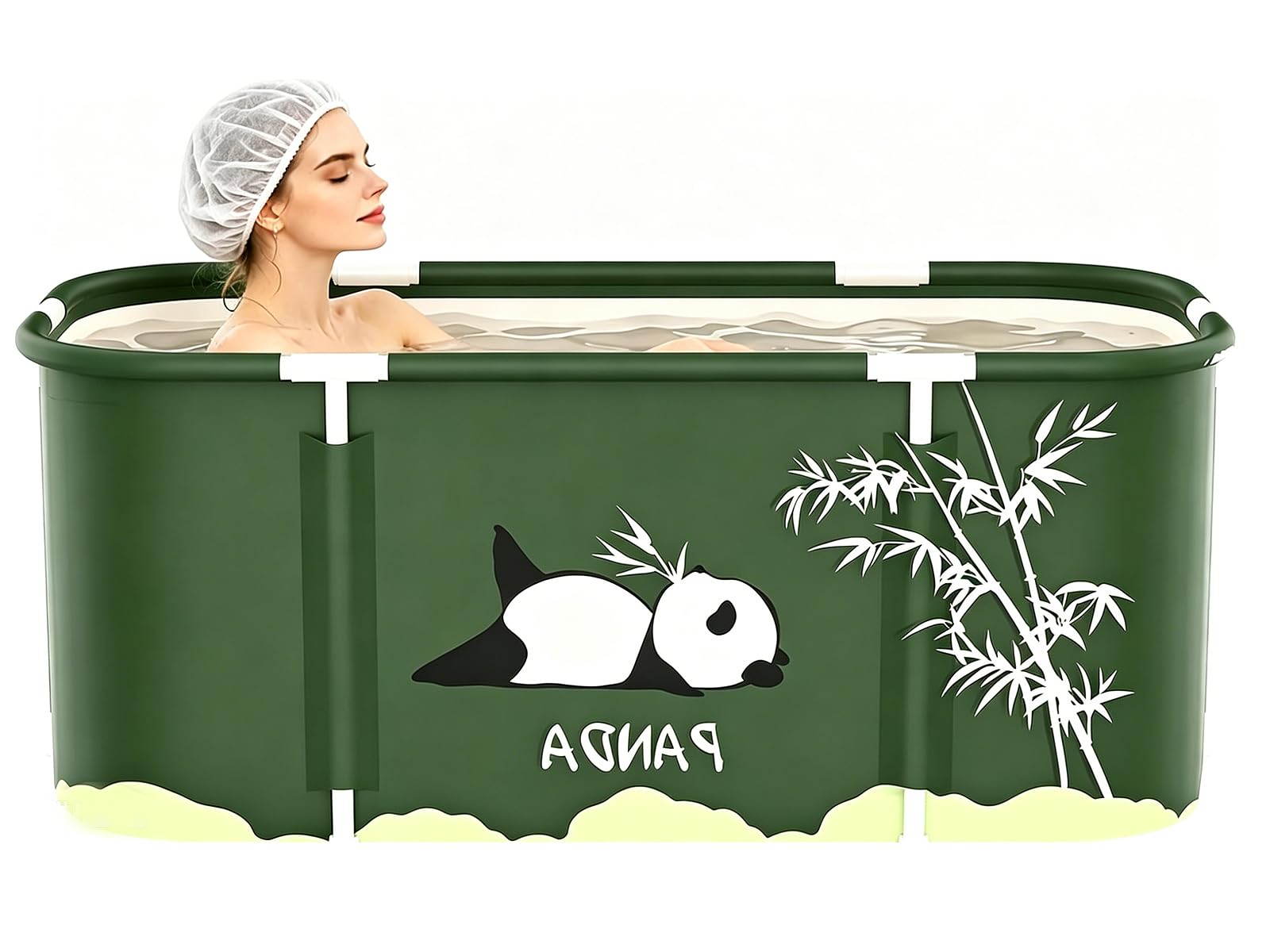 Baignoire pliable pour adulte - 115 x 60 x 50 cm - Portable - Avec isolation à 6 couches - Pour bain chaud et bain glacé - Grande baignoire avec bonde et sac de transport