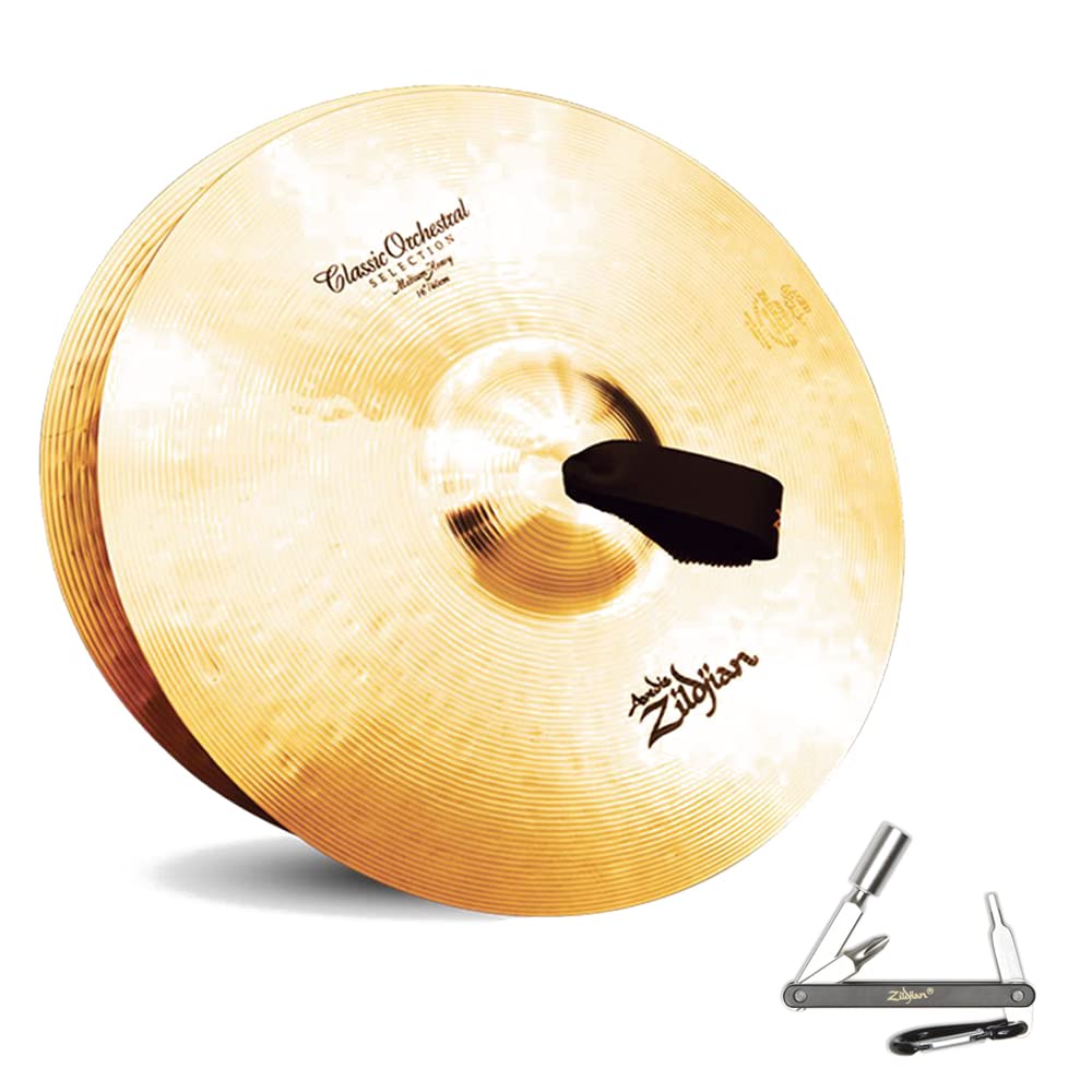 ZILDJIAN A0750 16" CLASSIC ORCHESTRAL SELECTION MEDIUM LIGHT CYMBAL SMALL BELL With ZKEY