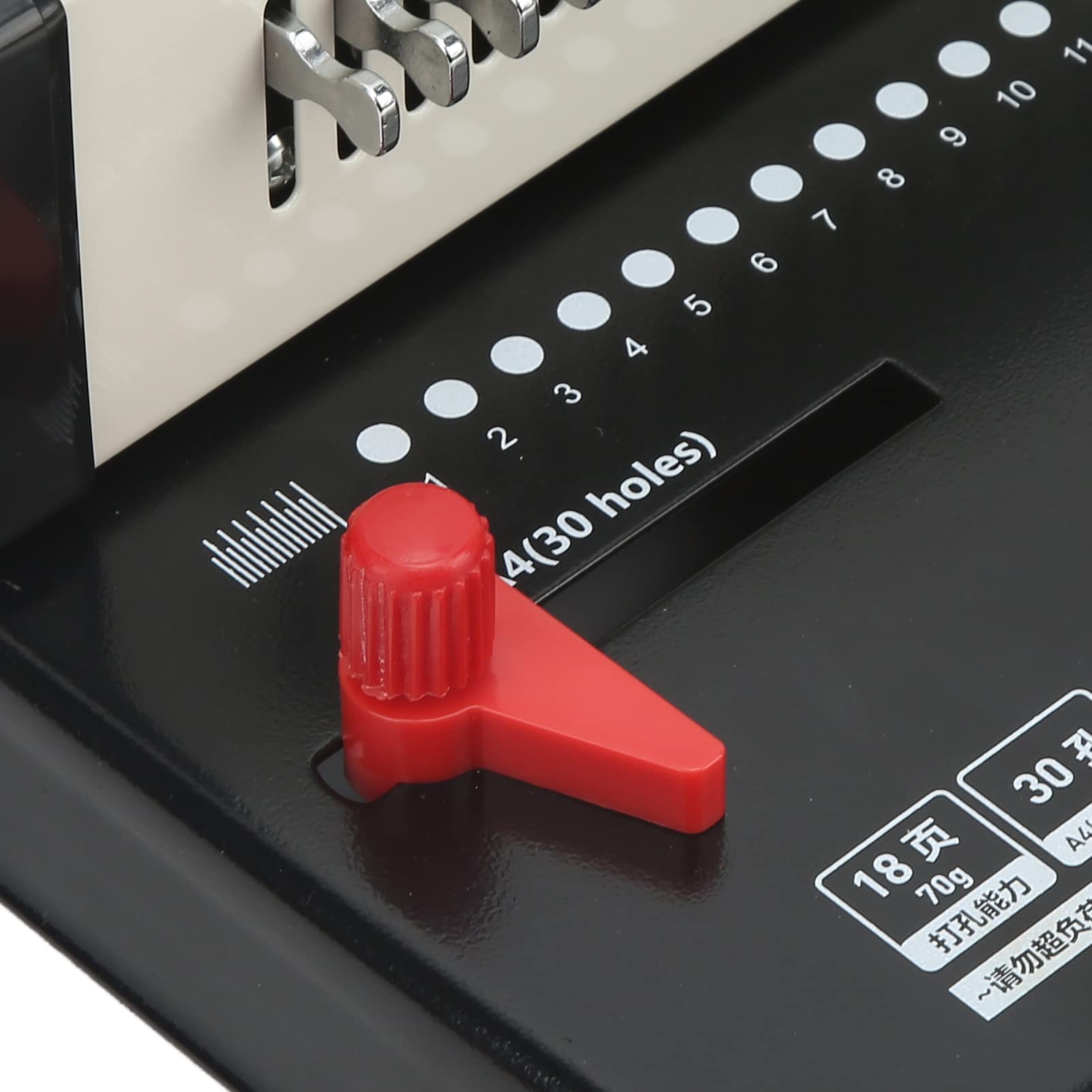 Cocoarm Perforatore per Fogli Sciolti Perforatore di Carta da Scrivania in Metallo Passo 9,5 Mm per A4 A5 B5 Capacità di 15 Fogli Margine Regolabile e Design a Leva per Ufficio Stampa Casa Negozio