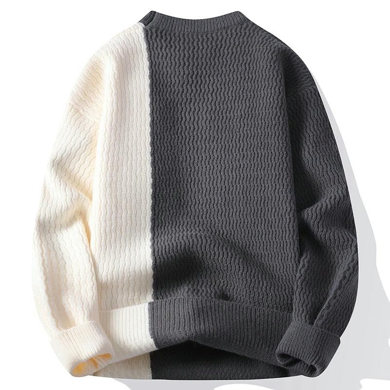 Pull tricot homme tendance col rond mode automne hiver confortable - 5