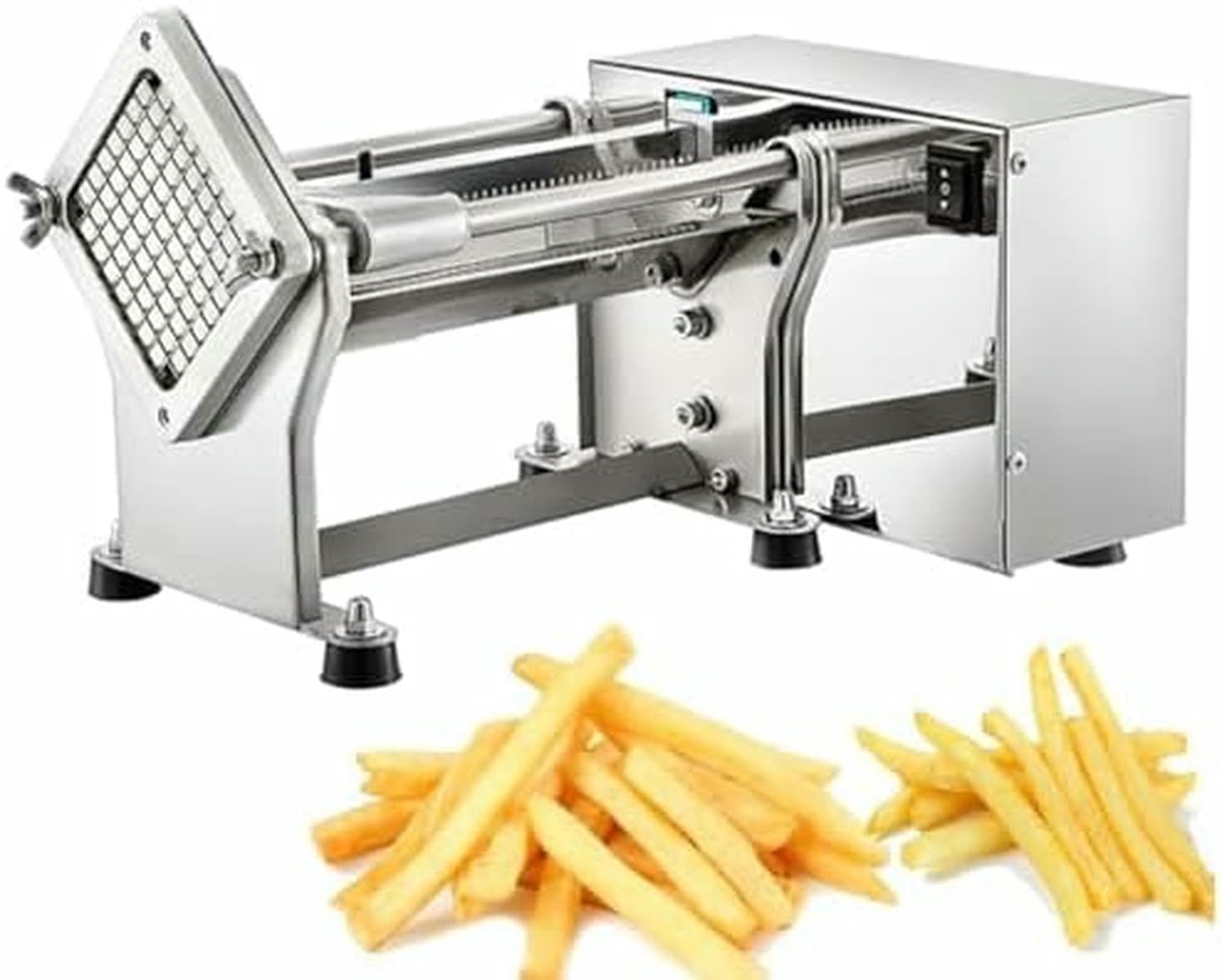 OLSKFUH Electric French Fry Cutter - Semi-Automatic Vegetable Slicer, Stainless Steel Potato Cutter For Commercial Kitchens And Restaurants,