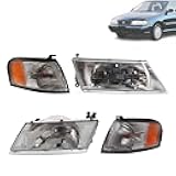 Vantage Auto Parts - ‎Front Headlights + Corner Lights LH & RH Side COMPATIBLE WITH Nissan Sentra 1995-1998 | DIRECT REPLACEMENT | Clear Lens | 260101M325 | NI2503117 NI2502117 NI2520113 NI2521113