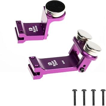 RampCrab AX24 Invisible Body Shell Mount, Magnetic Body Post Set for 1/24 RC Crawler Car AX24 XC-1 Upgrades Accessories, Aluminium Alloy, Purple
