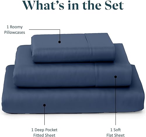 Miniatura 3 de SKY BEDDINGS Juego de sábanas de tamaño individual XL para dormitorio universitario, sábanas de 100% algodón extra largas de tamaño individual,