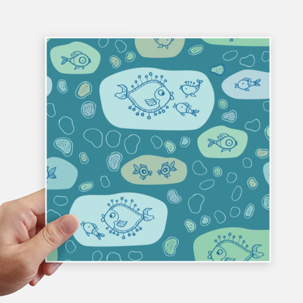 Stickers poisson abstrait 20cm pour la décoration créative de valise et ordinateur