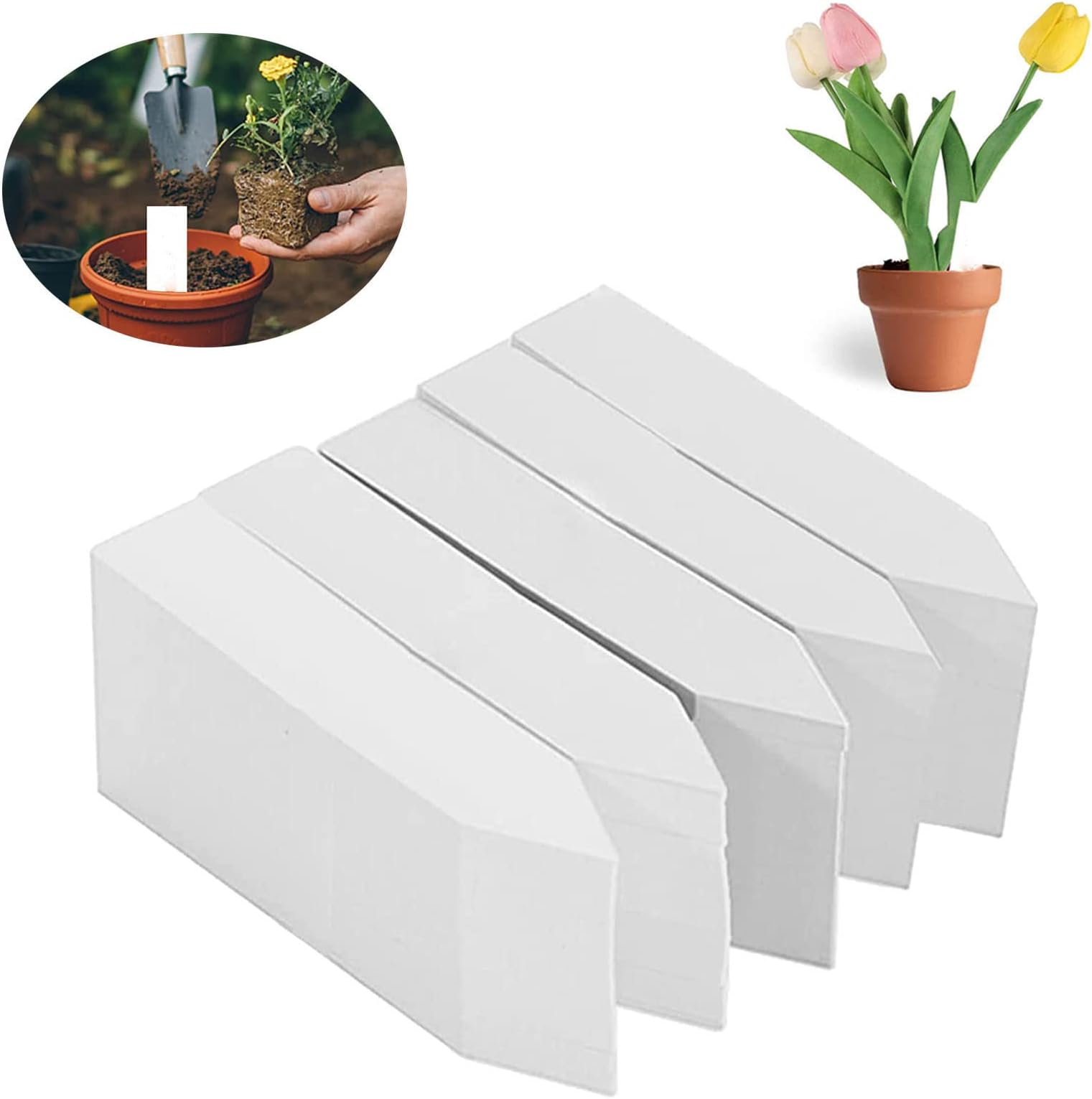 KAPSING Pflanzenschilder 100 Stück - Wetterfeste Pflanzenstecker Aus Kunststoff