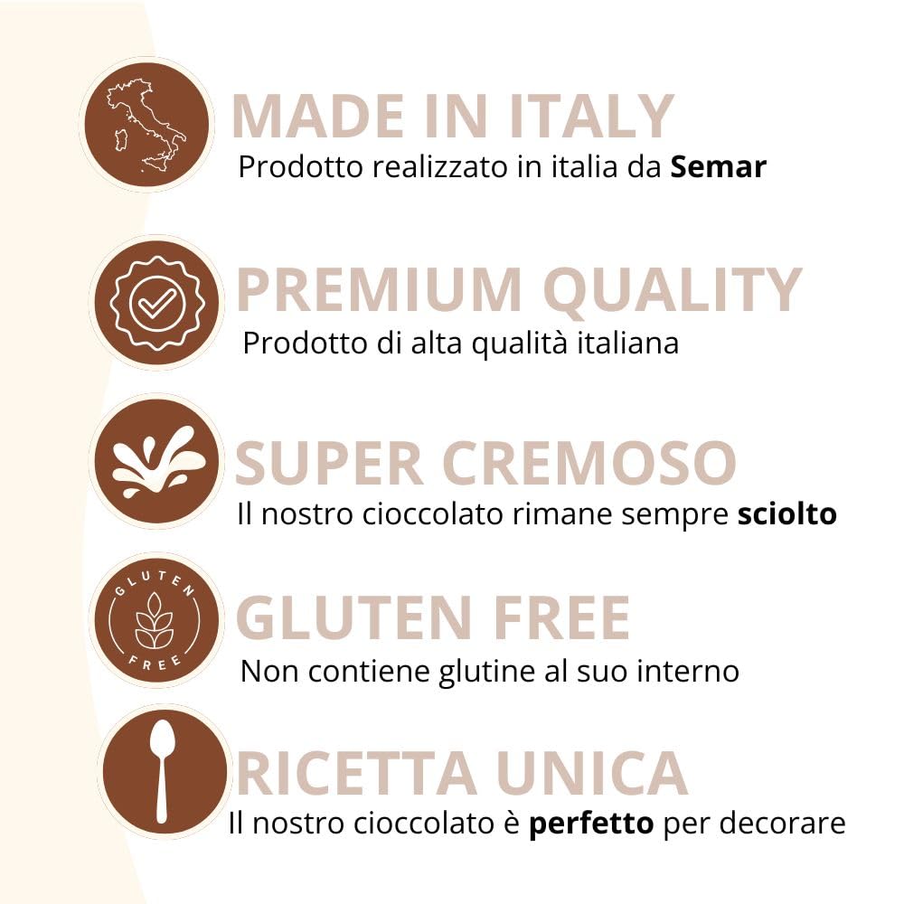 SEMAR® | Crema al Cocco Rapé - MADE IN ITALY - da 1KG ideale per privati ed uso commerciale -GlutenFree (COCCO)