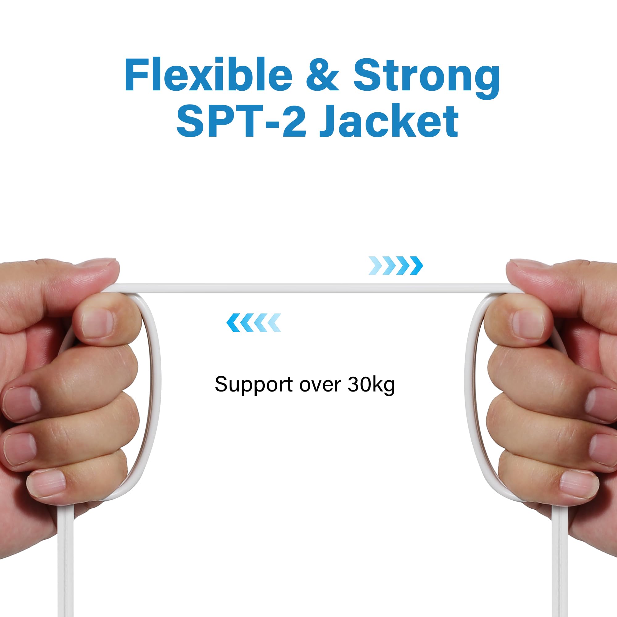 10 FT Polarized Extension Cord With Foot Switch - Flat Plug Power Cord For Lamps & Appliances