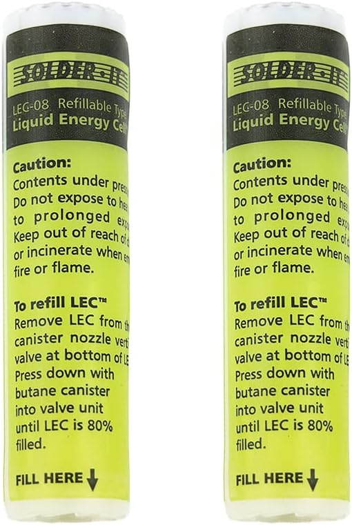 Solder-It Liquid Energy Cells Butane Refillable Fuel Cell Pair (LEC-8)