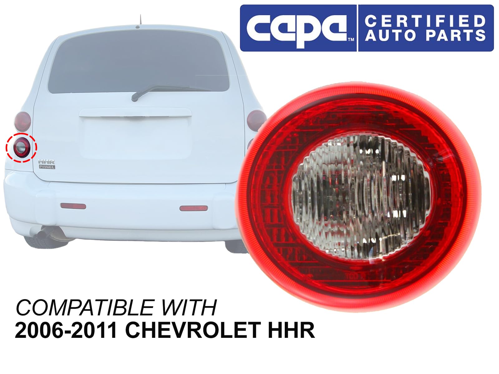 Auto Parts Avenue APA Replacement Back Up Lamp for 2006 2007 2008 2009 2010 2011 HHR Lower Tail Light with Bulb Driver Left Side 20778528 GM2882107C