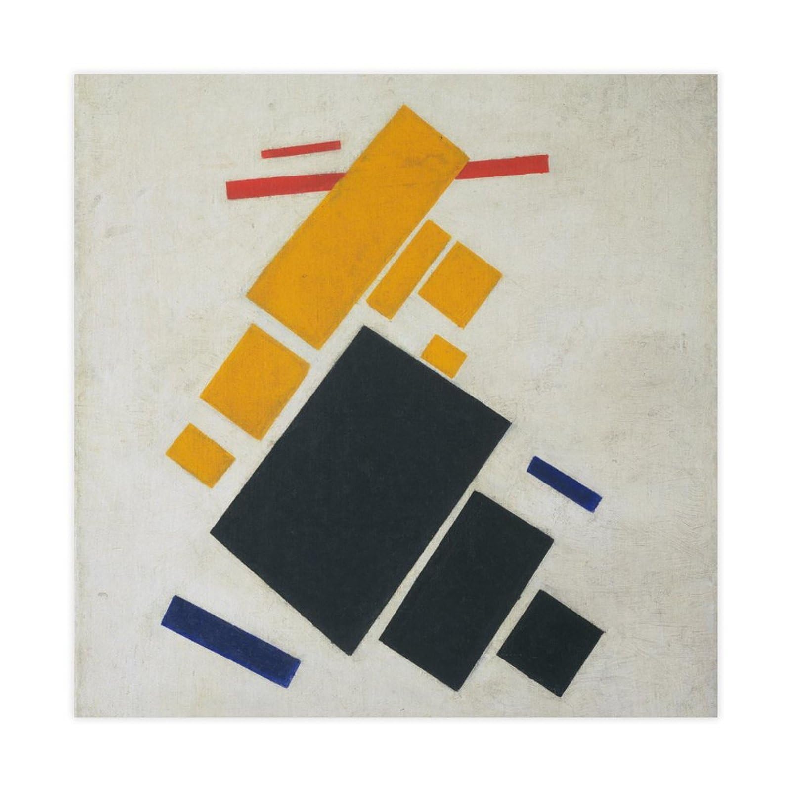 WCYB Suprematist Composition Airplane Flying by Kazimir Malevich Posters Prints Canvas Deco Paintings Wall Art Unframe 12" L X 12" W