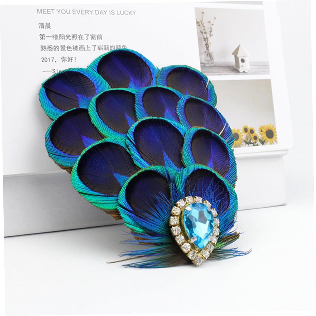 FOMIYES 3stücke Attractive Haarklammer Mit Pfauenfedern Kreatives Haaraccessoire Für Hochzeiten Und Partys Elegantes Und Leichtes Design Für Frauen Vintage-haarclip Für Besondere