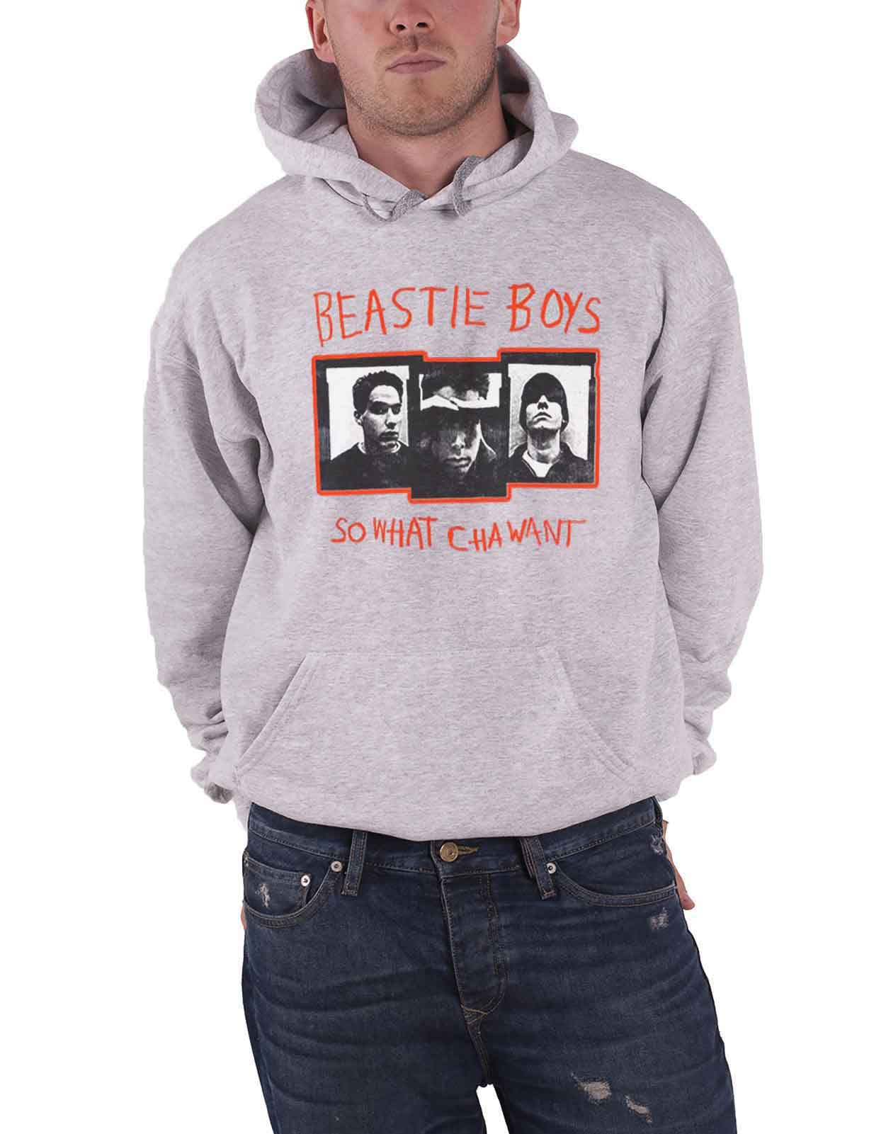The Beastie Boys Hoodie So What Cha Want Official Mens Grey Pullover L