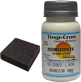 Tinta para couro Horizonte Branco Semi Brilho base agua 100 ml