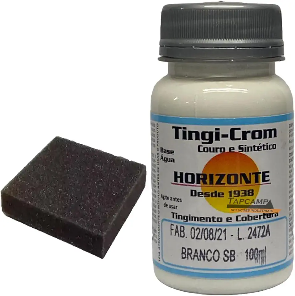 Tinta para couro Horizonte Branco Semi Brilho base agua 100 ml