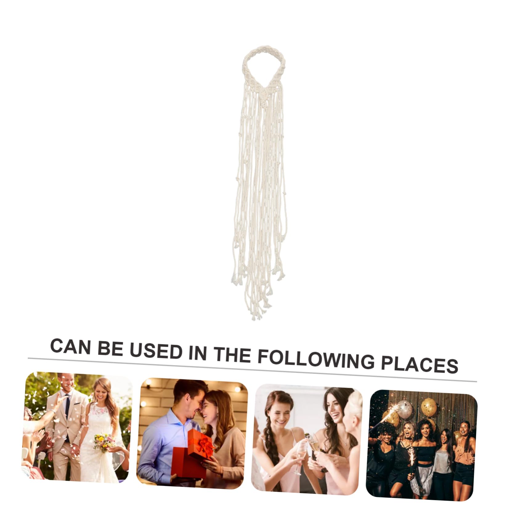 Abaodam 4stücke Braut Haarschmuck Macrame Stirnband Aus Baumwollseil Handgefertigtes Boho-haaraccessoire Für Damen Und Mädchen Für Hochzeiten Und Besondere Anlässe