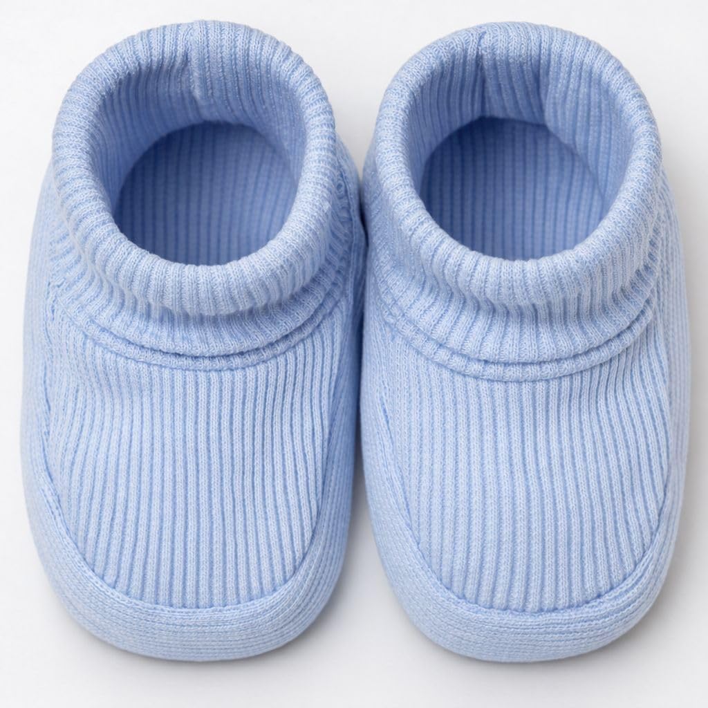 CEOBABY Baby Booties 0–3 Months, Newborn Shoes, Soft Cotton Infant Bootie Socks, Stay-On Baby Shoes for Boys & Girls
