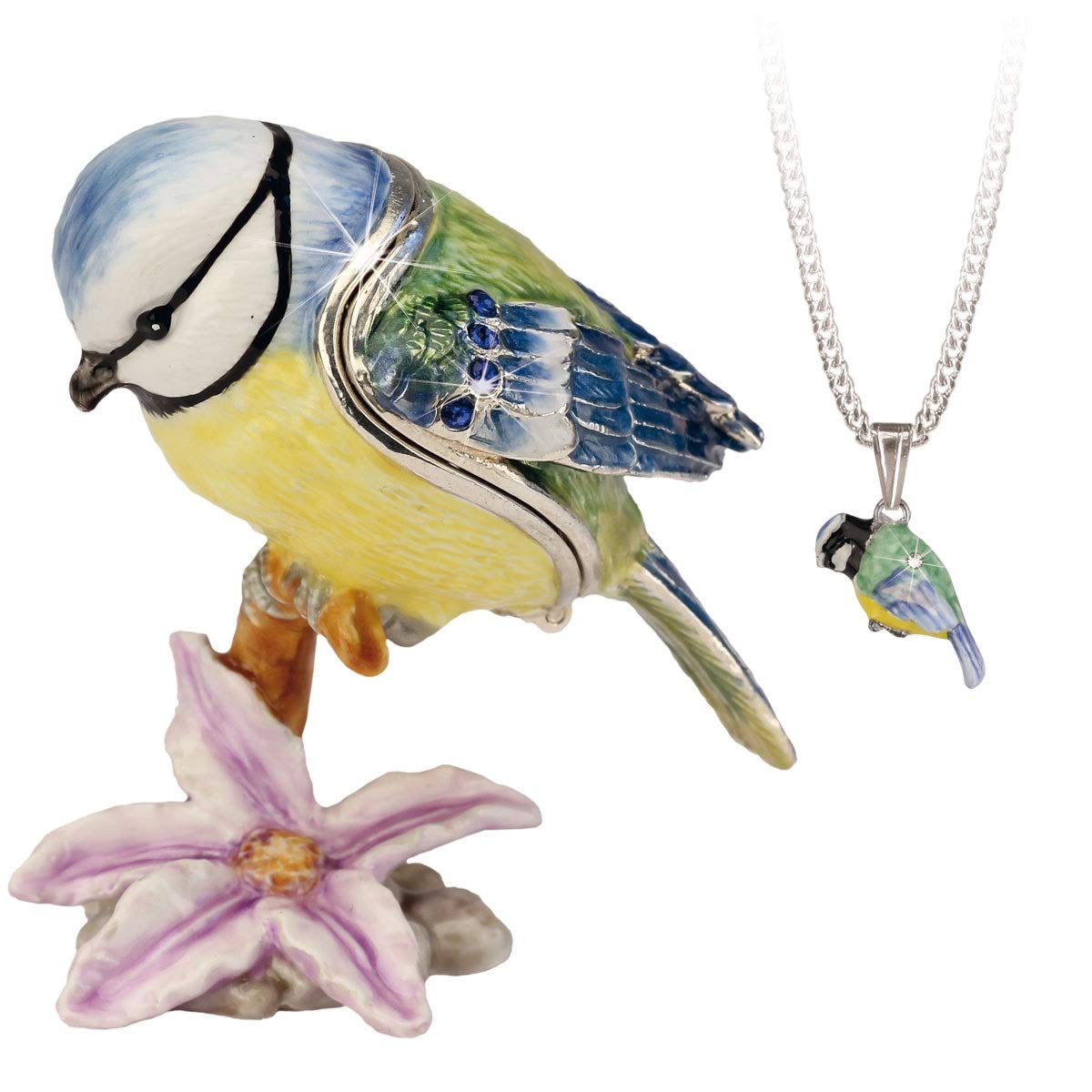 Arora Secrets from Hidden Treasures 1031 Blue Tit Trinket Box, one colour