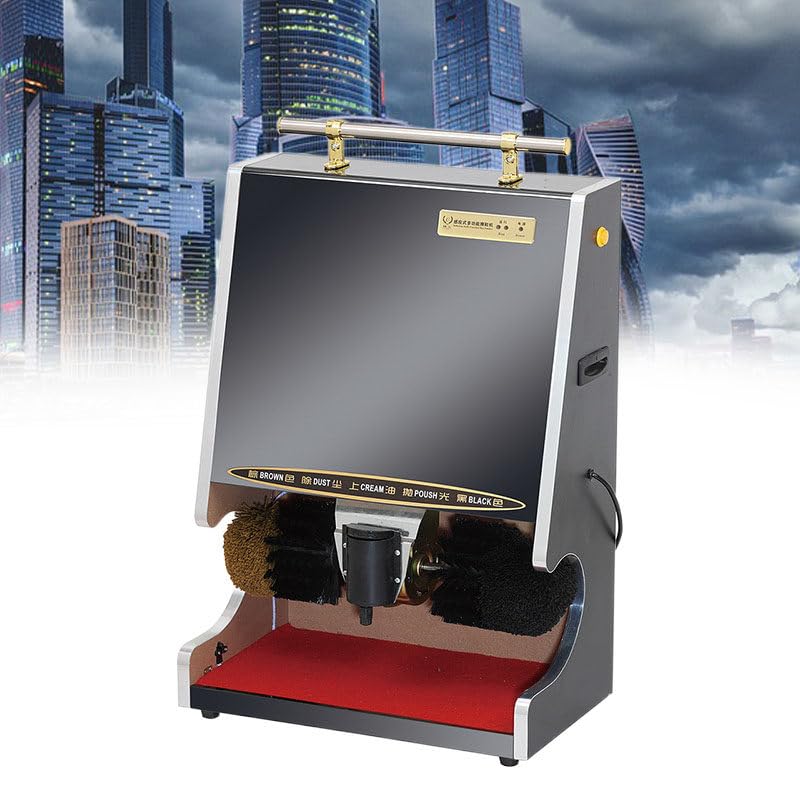 WEIMILOR Cireuse à Chaussures à Induction Automatique, cireuse à Chaussures électrique pour hôtel, Machine de Nettoyage de Chaussures Commerciale, Support...