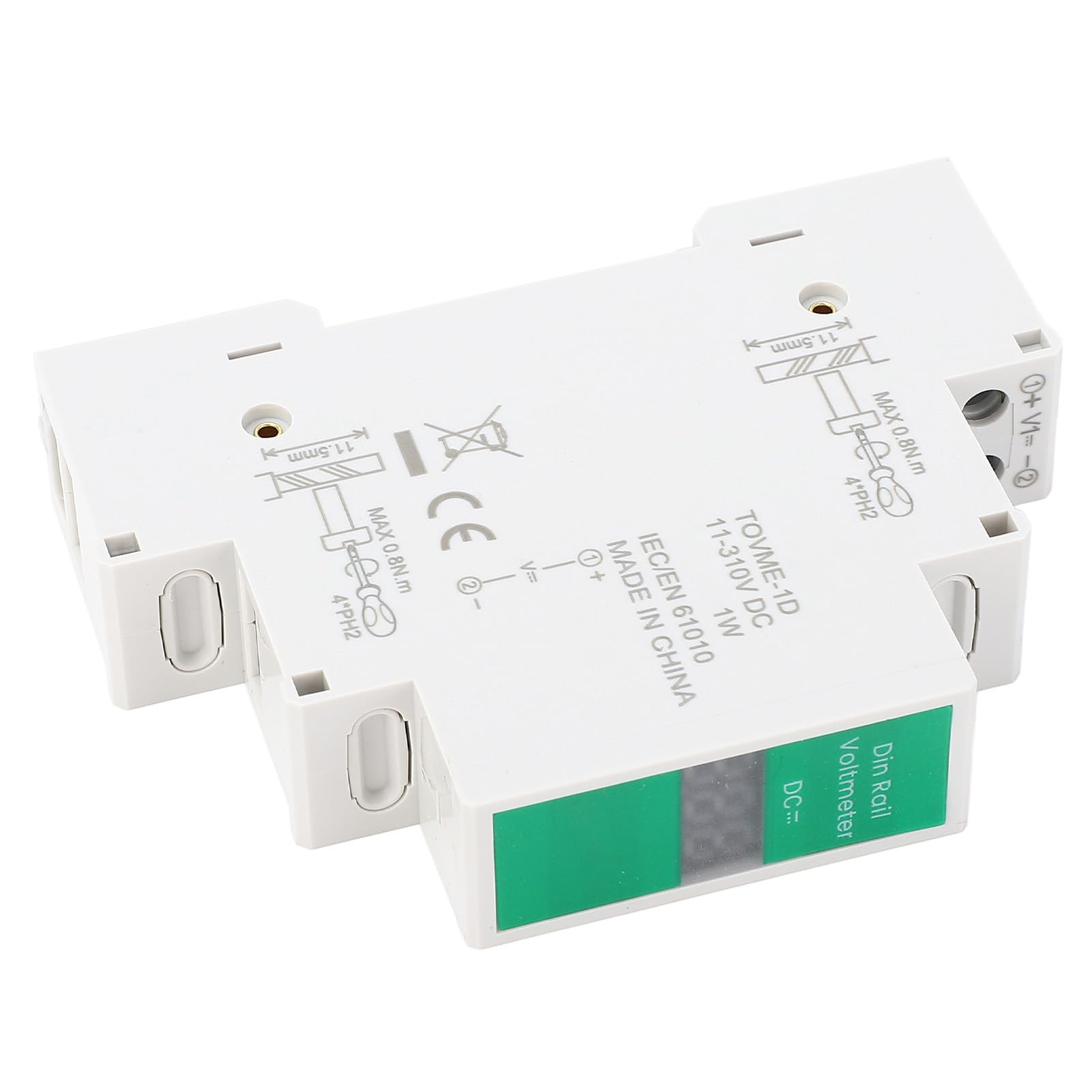 DC Voltage Meter LED Digital Display Switching Output DIN Rail Mount Voltmeter Electrical Instrument 11V?310V