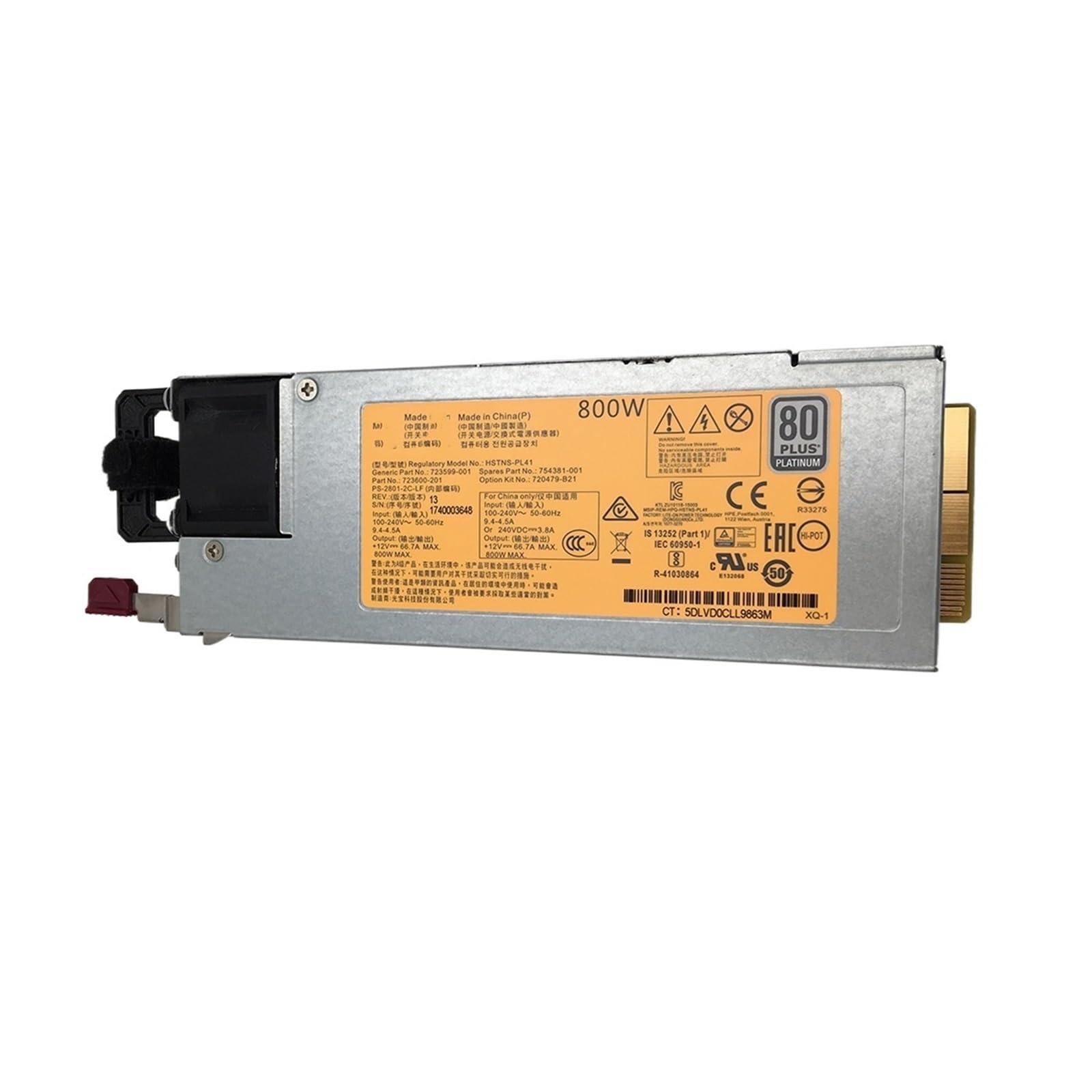 BFSYDLUJ Power Supply 380G9 800W 720479-B21 723599-001 754381-001 DPS-800AB-11 A