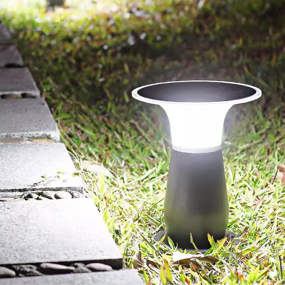 Lampada Solare da Giardino contemporanea, Impermeabile, per Ville, Giardini, Cortili, quartieri residenziali (Stile 25 H28CM, 1 Pezzo)
