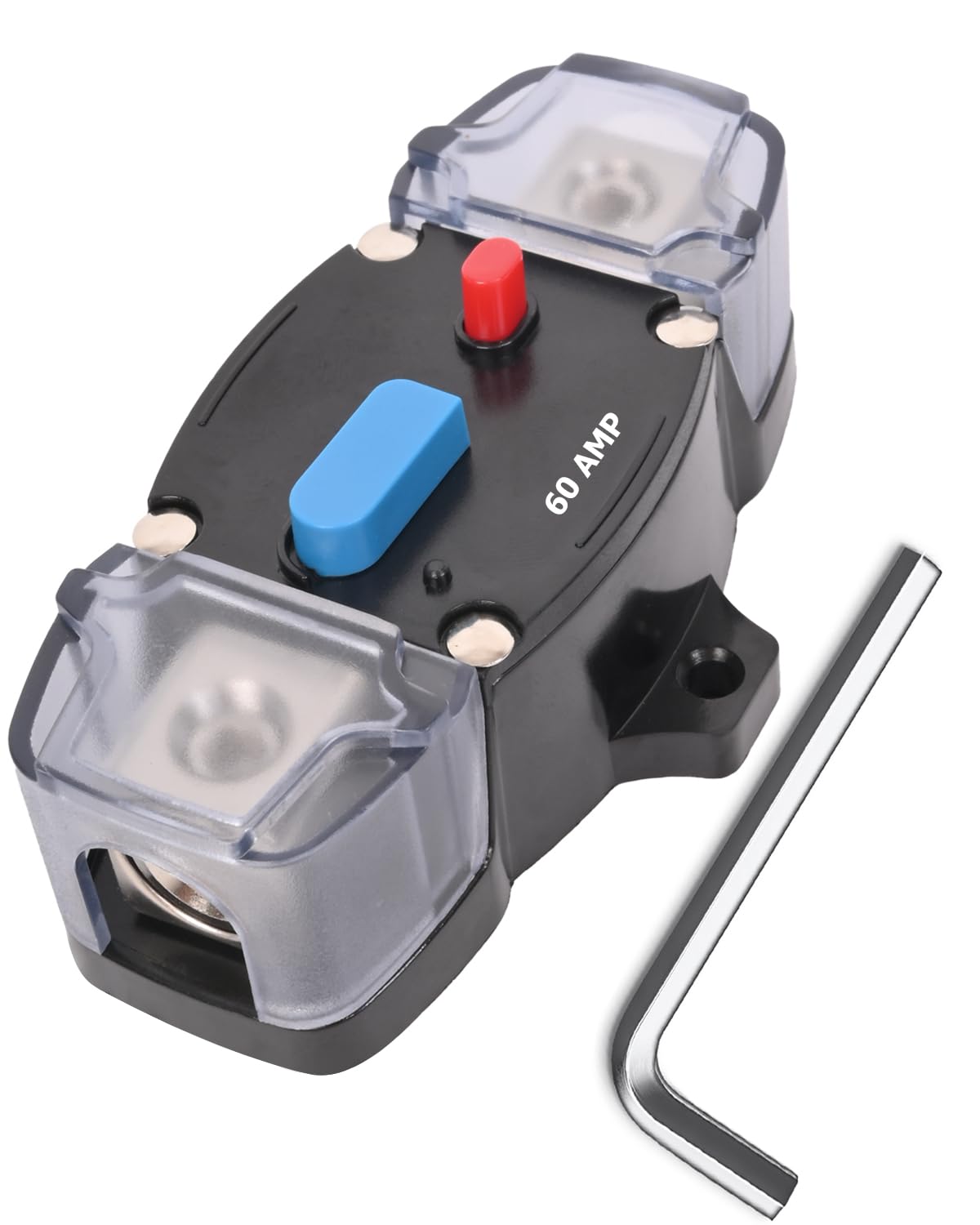BULVACK 60A Resettable Circuit Breaker - 60 Amp Self Recovery with Manual Reset Button for Car Audio & Amps Protection