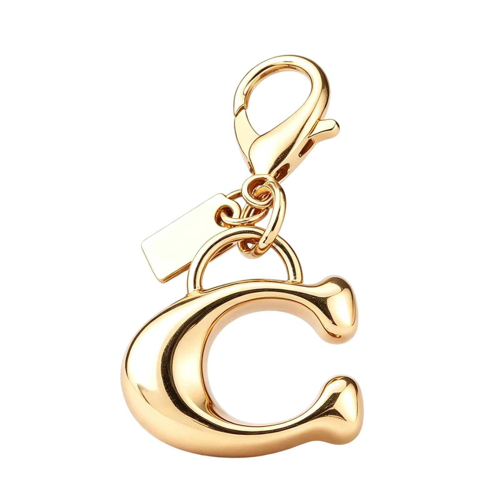 Xnqelerate Unisex Gold Bag Charms, Metal Keychain Purse Charms, Car Keychain For Women, For Friends, Classmates, Teachers(Golden C)