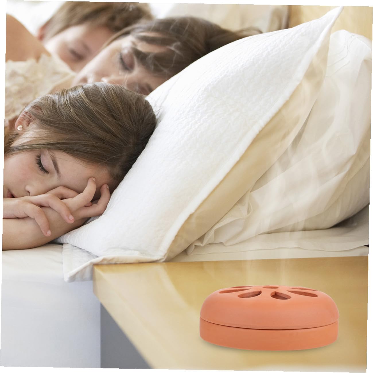 Bruciatore per Zampironi in Terracotta, Set 2 Pezzi Coperchio Forato