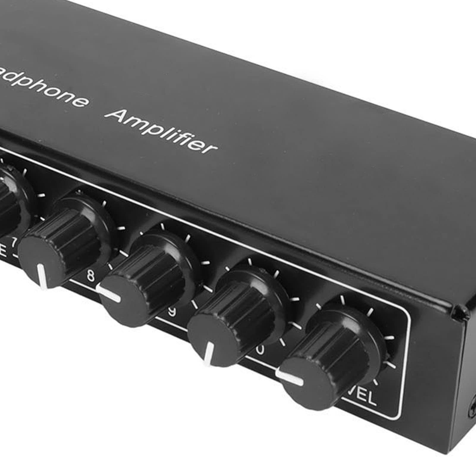 ciciglow Amplificatore per Cuffie Stereo, Splitter per Cuffie Portatile 1 in 10 out 10 Canali da 3,5 Mm con Controllo del Volume, Amplificatore Audio Stereo(Spina UE)