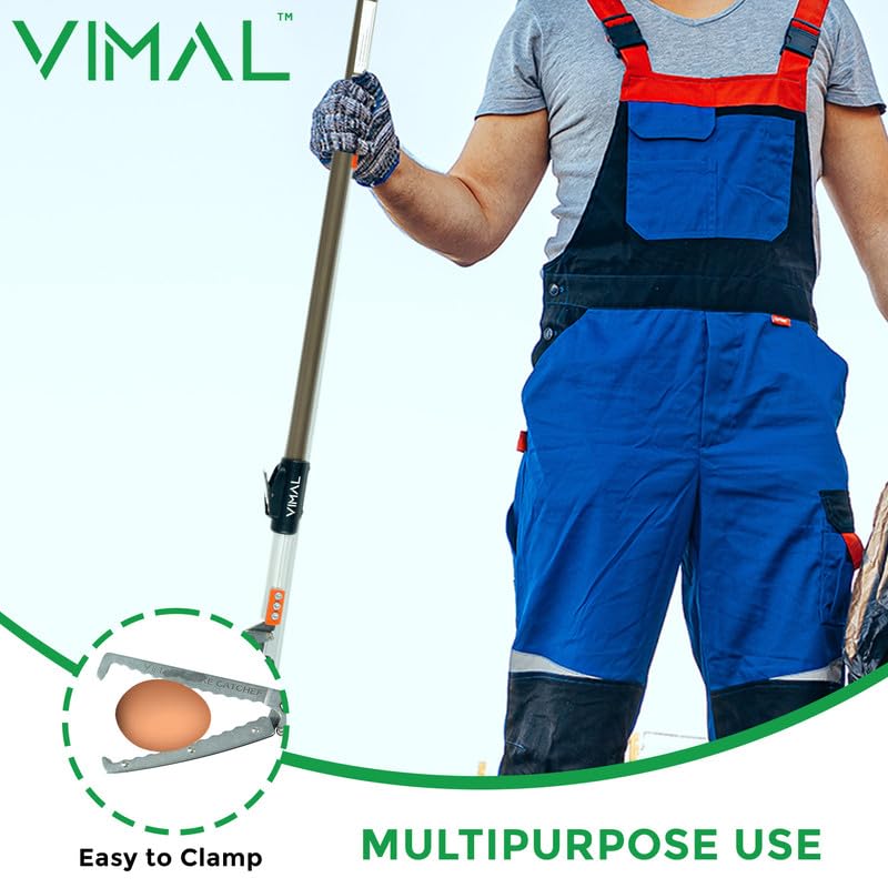 Image of Vimal Telescopic Long Reach Catcher | Aluminium Long Reach Grabber | Extendable Trash Picker Clip | Length 3 Feet 8 inch to 5 feet 4 inch
