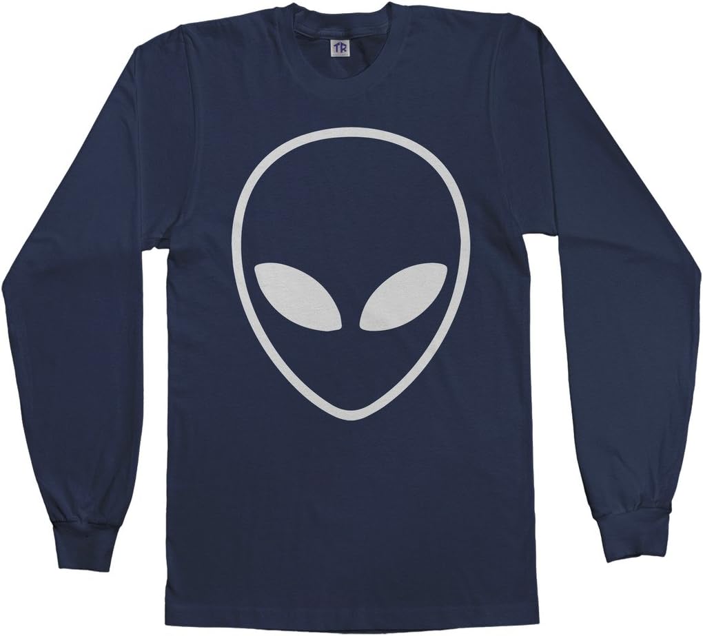 Threadrock Men's Alien Head Long Sleeve T-Shirt