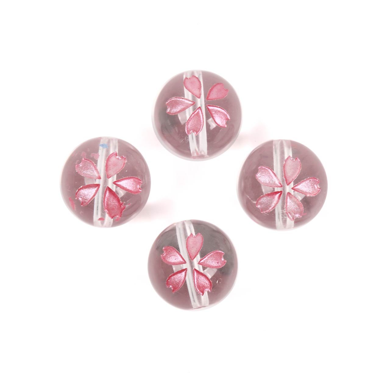 Amazon.co.jp: 【京珠堂】AAA 桜彫り水晶 10mm 4粒 セット : ホビー