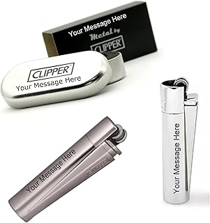 Clipper Lighter Personalised Lighter Deep Laser Engraved Personalised Gifts Lighters- Engraving Included for Birthday Gifts for Men, Anniversaries, Weddings and Valentines