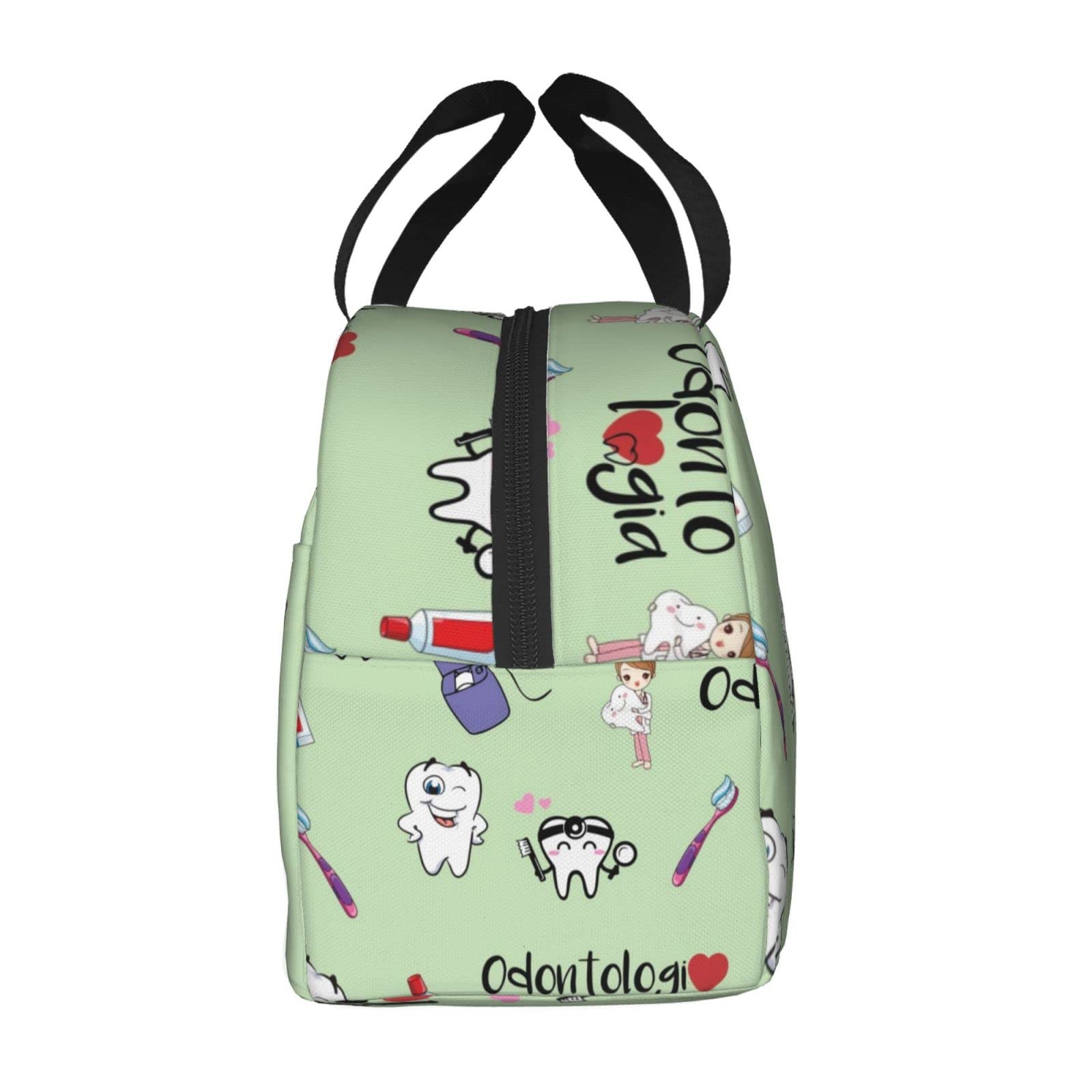 SXIKON - Bolsa De Almuerzo Para Dentista, Higienista Dental, Para Mujeres Y Hombres, Bolsa De Picnic Aislada, Bolsa Térmica Para Trabajo, Camping, Viajes, Talla única