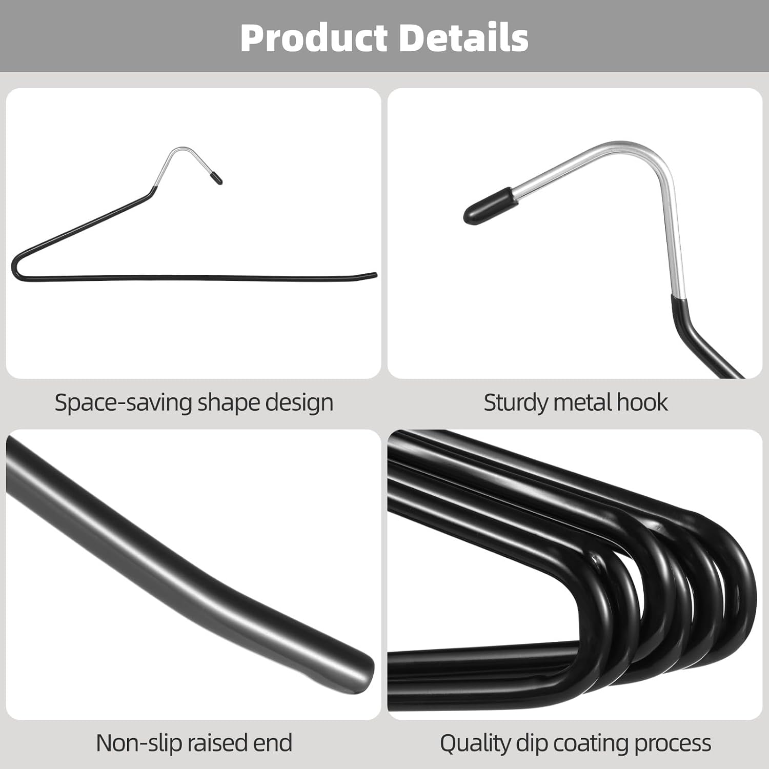 20 Pcs Quilt Hangers, Heavy Duty, Non-Slip Metal Hangers with Dipped Surface, Space-Saving Z-Shaped Closet Organizer for Blankets, Comforters, and Towels