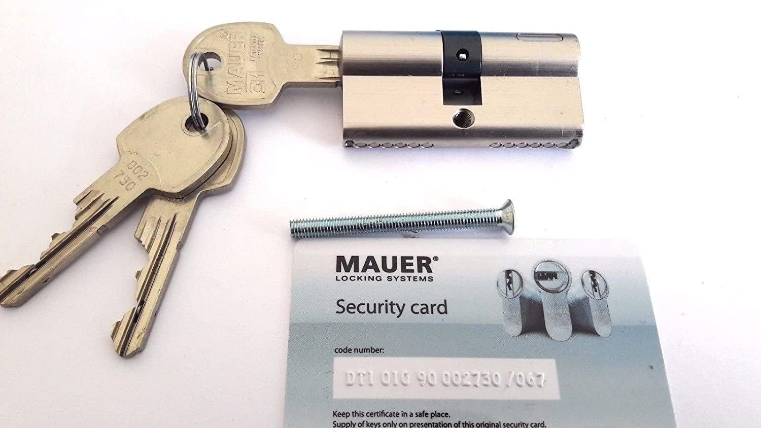 MAUER DT1(Assa Abloy Group) High Security Euro Cylinder Door Lock/3 Keys /ID card (31/31)