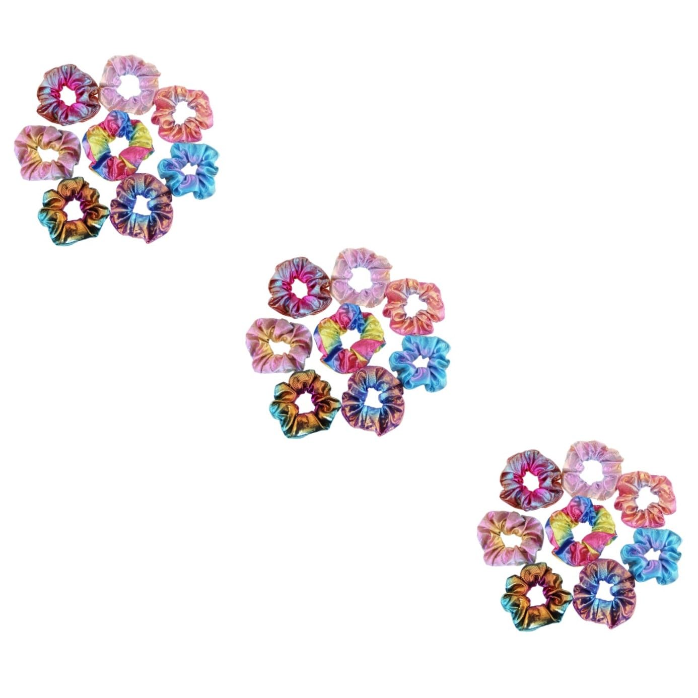 DOITOOL 72piezas Coleteros De Metálica Efecto Gilding Bandas Para Cabello De Accesorios Para Mujeres y Rosa Azul Verde Naranja Rojo y