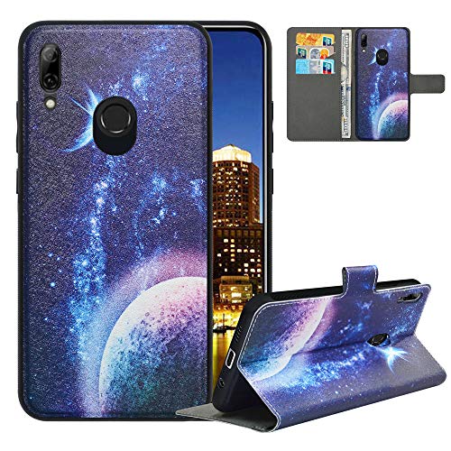 LFDZ Funda Honor 10 Lite,Fundas P Smart 2019 de [2en1,Desmontable] PU Cuero Billetera,[Bloqueo de RFID] Libro Antigolpe Magnético Soporte Case Carcasa para Honor 10 Lite/Huawei P Smart 2019,Planet
