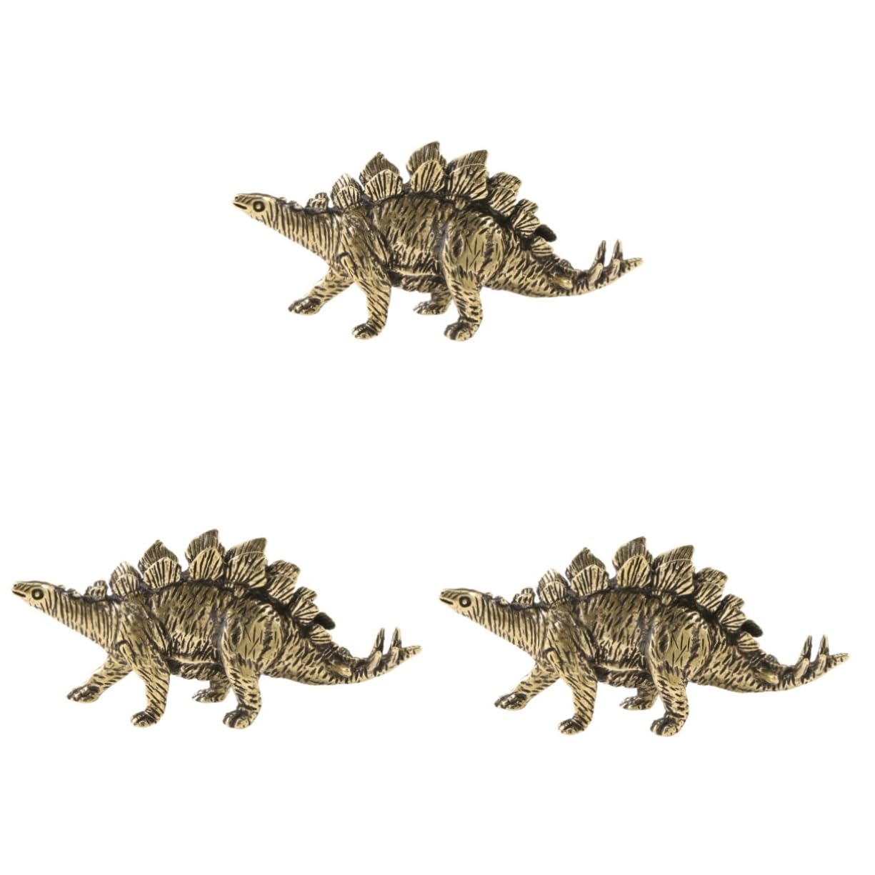 Figurines de collection squelettes de dinosaures en laiton pour sublimer votre bureau