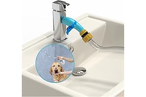Dog Bath Shower Attachment Dog Shower Heads, Slip-On Tub Faucet Hose Sprayer