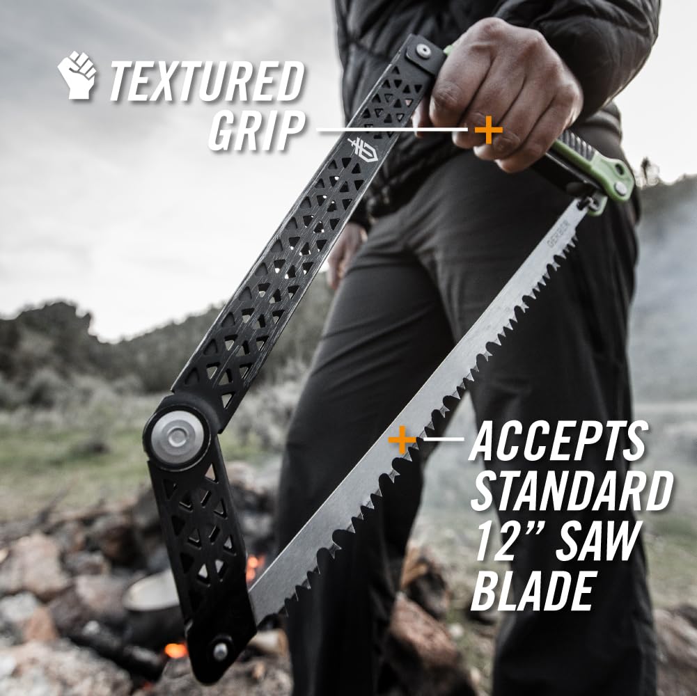 Gerber Freescape Scie Pliante Mixte Adulte, Noir/Vert, Taille Unique