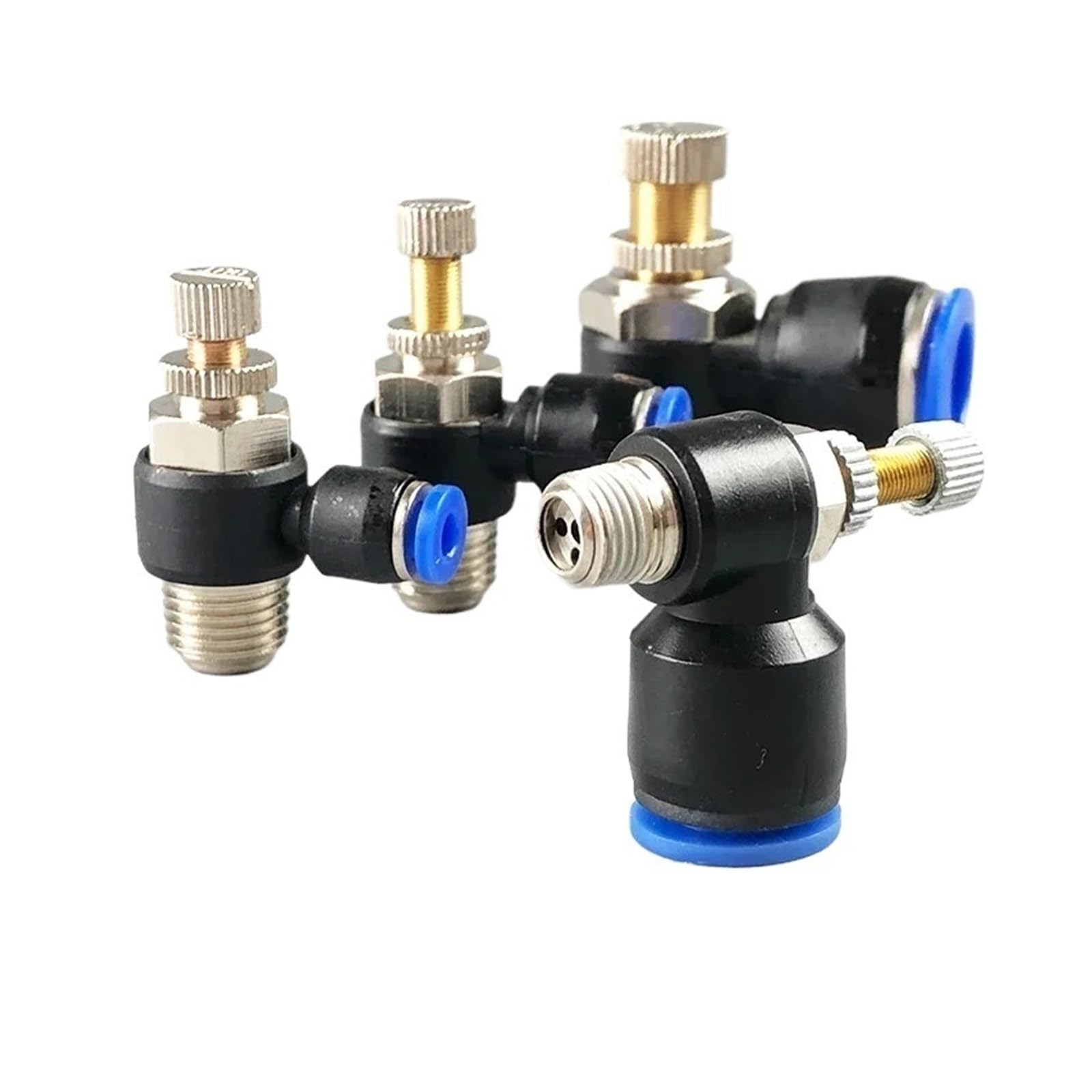 Raccordi Pneumatici a Innesto Rapido, Connettori per Tubi ad Aria Compressa, in Ottone e Plastica