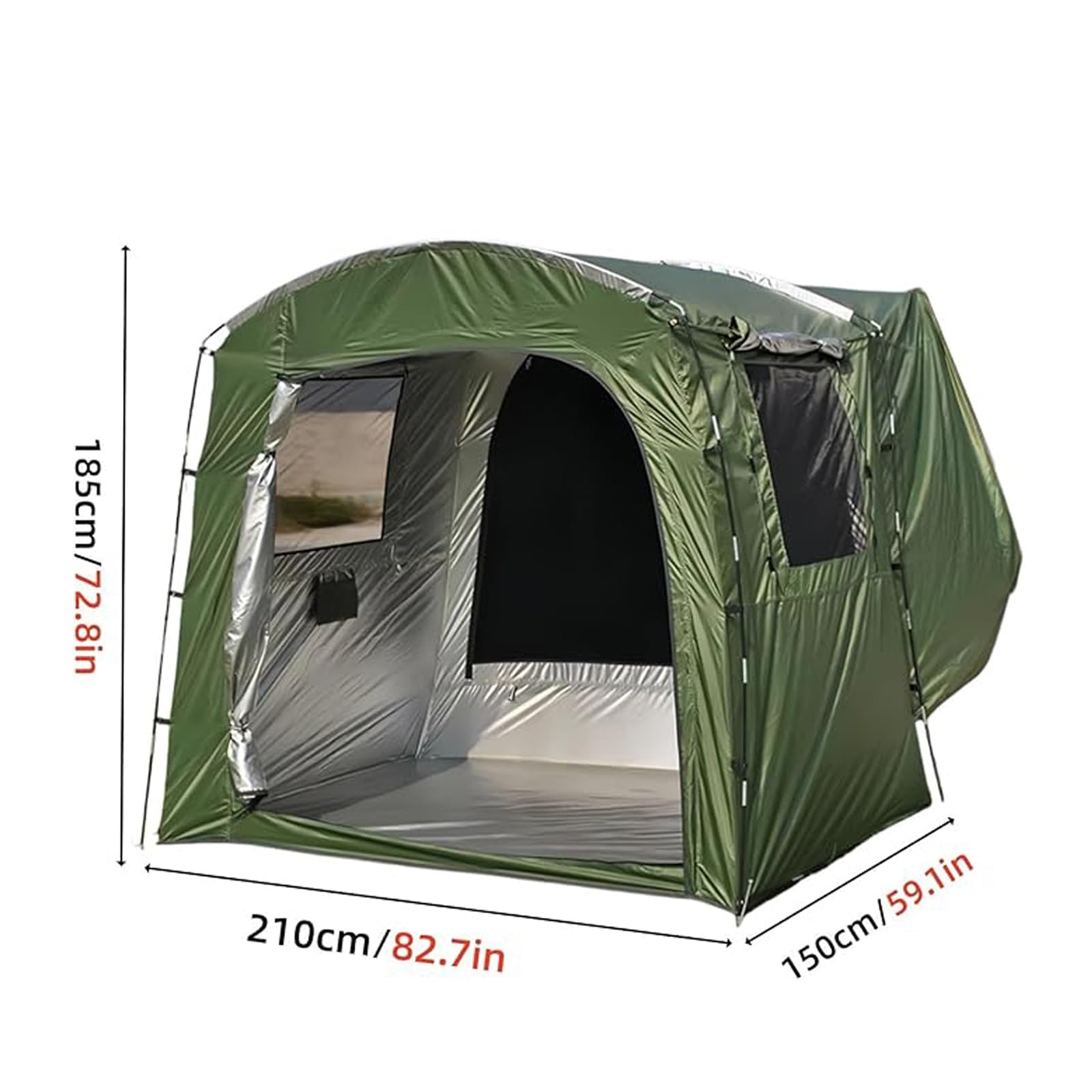 Heckzelt Auto, Autozelt Heckklappe mit Moskitonetz Fenster | PU4000 Wasserdichtes Oxford-Gewebe, UV-BestäNdige GeräUmig, Bietet Platz für 2 Personen, für Camping- und Roadtrips