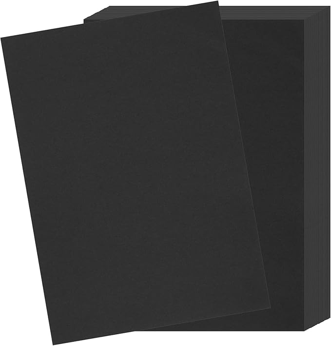 KEILEOHO 400 Pack 8.5 x 11 Inches Black Cardstock Paper